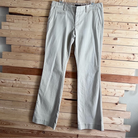 American Eagle Outfitters Khaki Beige Stretch Bootcut Long denim Pants Size 8 - Picture 12 of 13